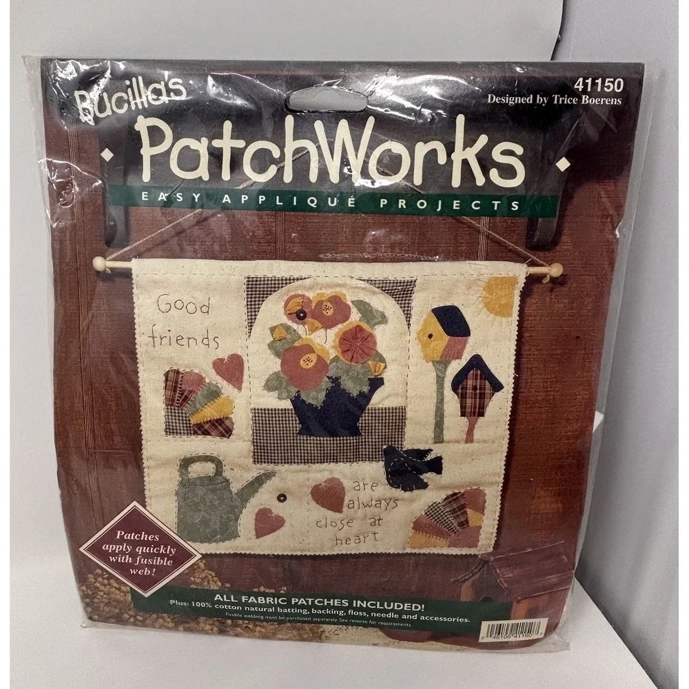 Vintage‎ Bucilla PatchWorks 41150 Friendship Sampler Applique Quilt Craft Kit